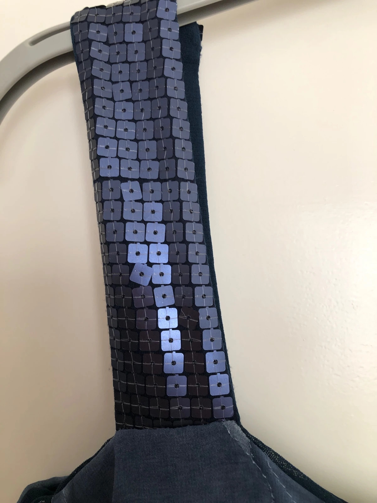 Couleur bleu jean Doublée extensible Froufrou sequin 2