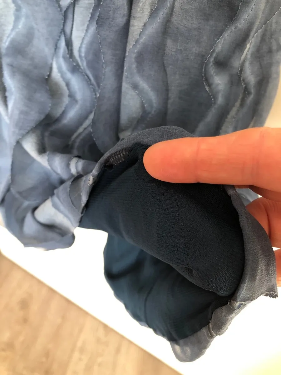 Couleur bleu jean Doublée extensible Froufrou sequin 5