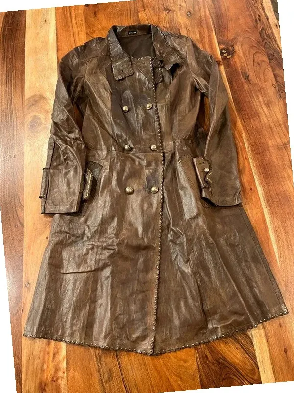 Trench en cuir de veau S Tres bon État