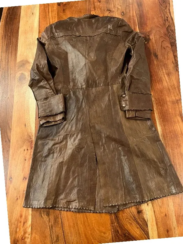 Trench en cuir de veau S Tres bon État 2