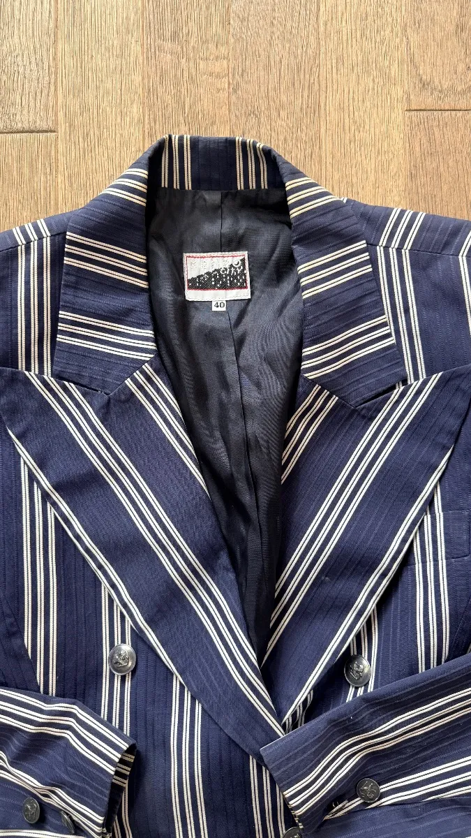 Kenzo cropped Spencer jacket, striped, spring-summer season 5