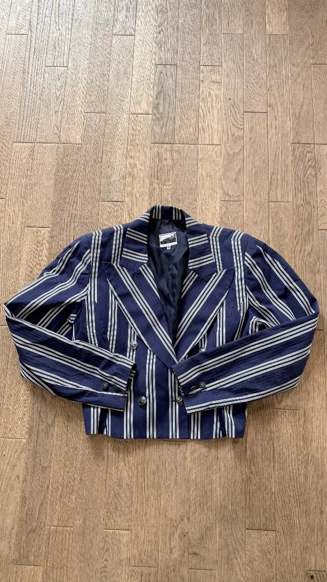 Kenzo cropped Spencer jacket, striped, spring-summer season 3
