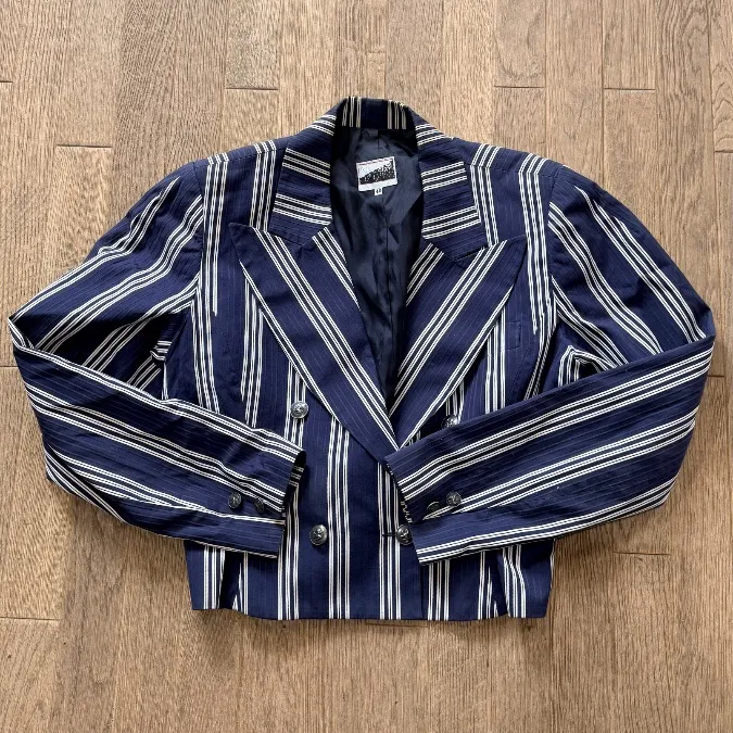 Kenzo cropped Spencer jacket, striped, spring-summer season 7