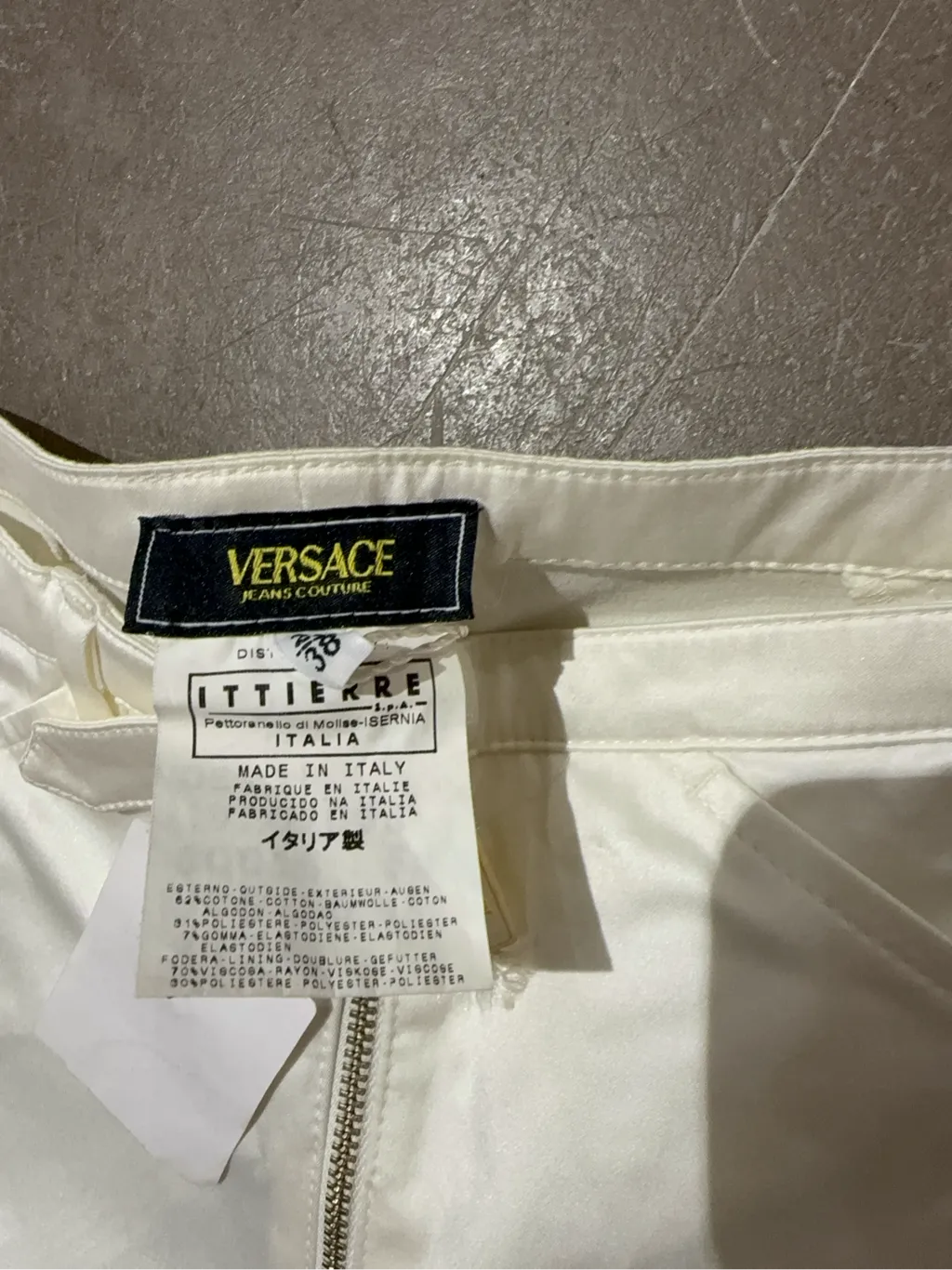 Pantalon évasé blanc Versace Jeans Couture neuf avec étiquettes. 7