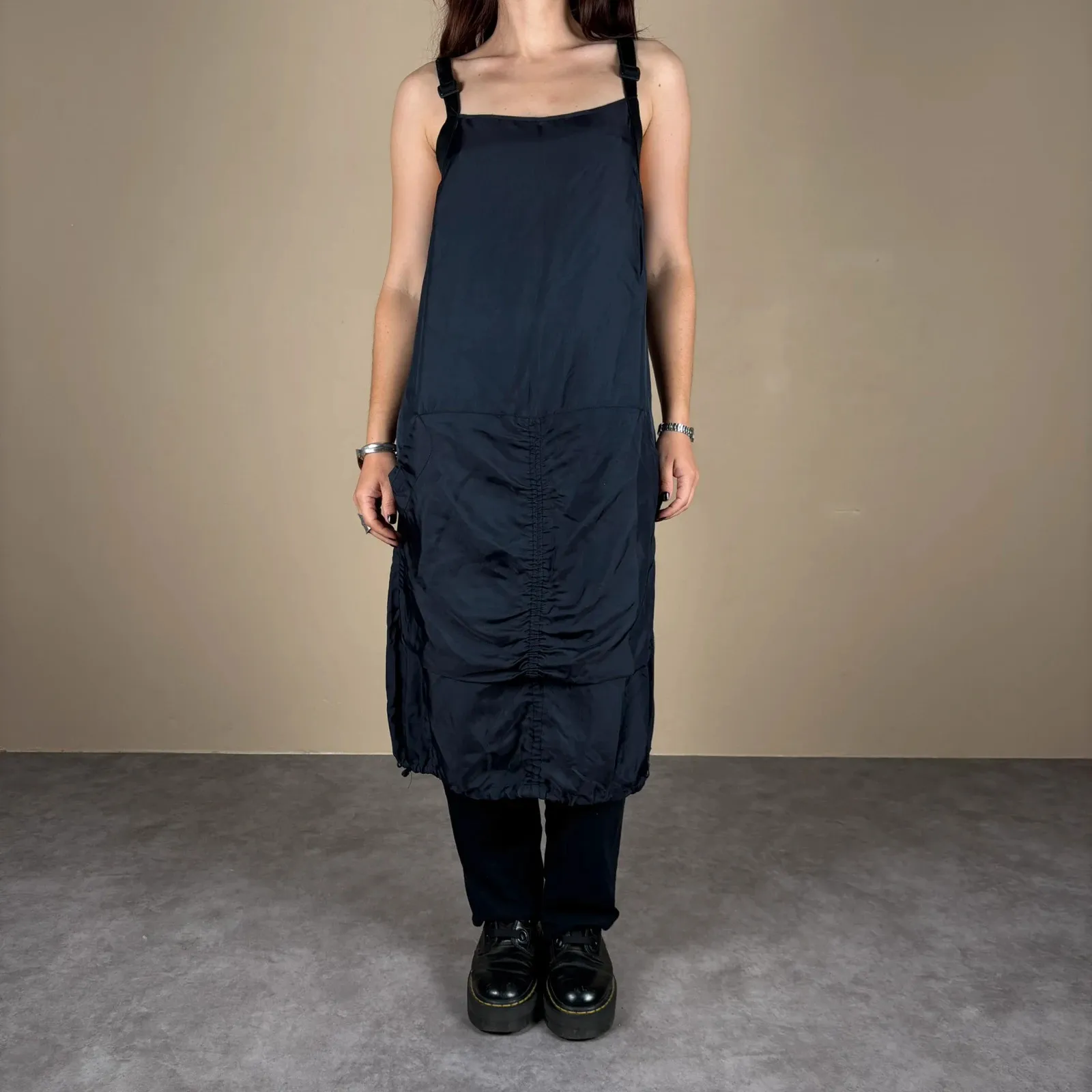Long Marithé + François Girbaud dress, parachute model, vintage 2000s designer piece. Good condition. Size L (40). 1