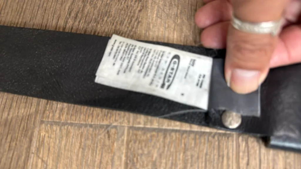 Ceinture en cuir noir G-STAR RAW avec boucle argentée, taille S. Longueur 70 3