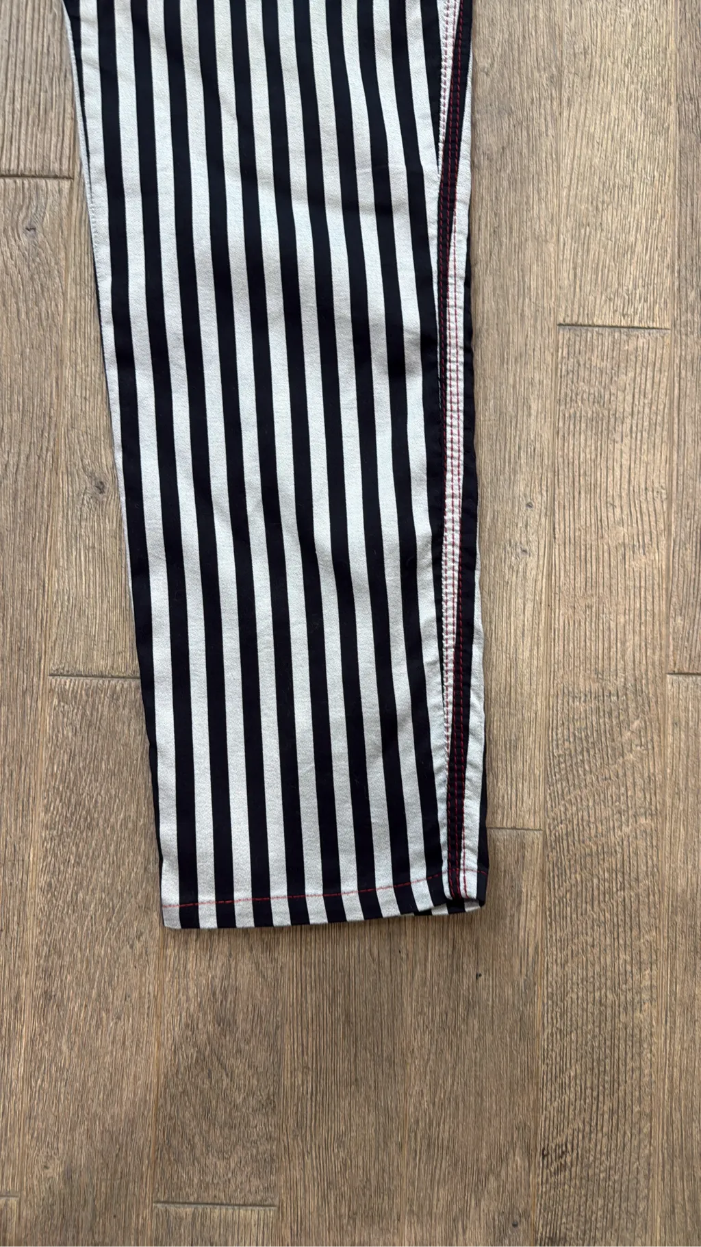 Pantalon Jean Gaultier - Prisonnier Noir & Blanc - Fourni avec ceinture assortie 2