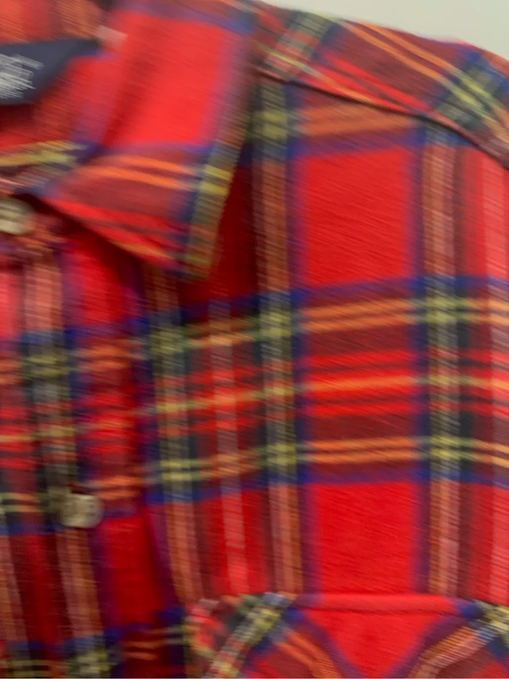 Chemise à carreaux en flanelle rouge Woolrich 100% coton, fabriquée aux États-Unis. Version Longue 3