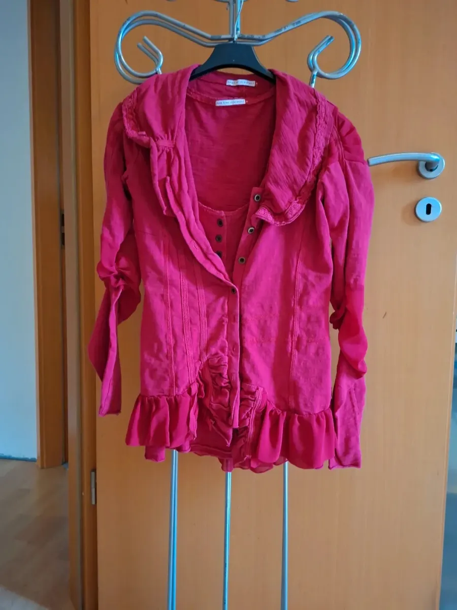 Chemisier "Mais il est où le soleil ?" rose fuchsia, 100% coton, années 2010, coupe décontractée unisexe — pièce vintage authentique.