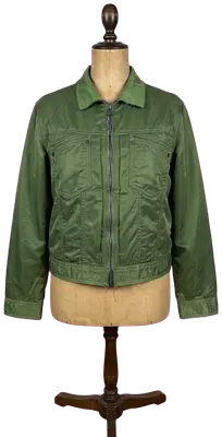 Veste réversible Marithé + François Girbaud, vert foncé, taille M, pièce vintage unisexe en excellent état.