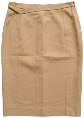 Jupe crayon Versace beige longueur genou.