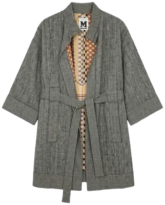 Missoni Veste Pied de Poule Inspiration Japonaise Haori