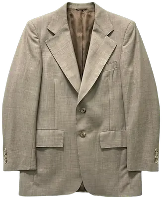 Christian Dior men's blazer, flecked beige, with wide lapels and CD monogram lining, made by Hart Schaffner & Marx.