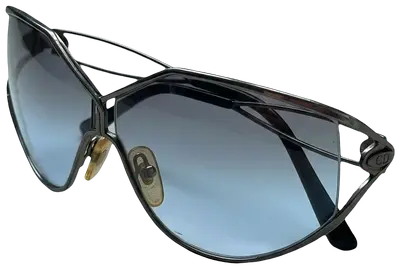 Christian Dior glasses in grey and black, vintage accessory from the couture house. Very good condition.