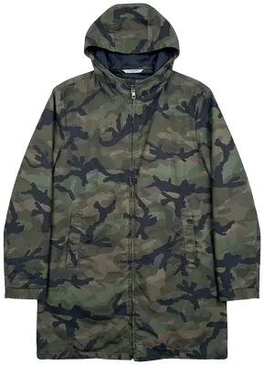 Veste à capuche camouflage Valentino zippée.