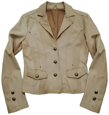 Women's Beige Leather Blazer 1973