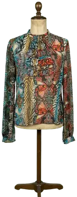 Blouse Kenzo en multicolore, pièce de la maison parisienne au style audacieux. Très bon état. Taille S (36).