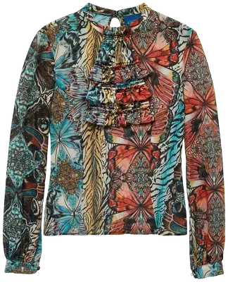 Kenzo blouse in multicolour, a piece from the bold Parisian house. Very good condition. Size S (36).