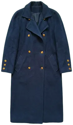 Magnifique manteau chaud, long 
Emmanchures raglan, très bel silhouette 
Composition laine 70% et polyamide 
Peu porté et jamais en voiture donc ligne du dos bien d'aplomb 
Boutons dorés devant, poignet et martingale
