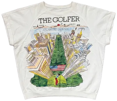 Tee-Shirt Sweat Oversize Jersey M Golf New York Central Park Unisexe Manches Courtes