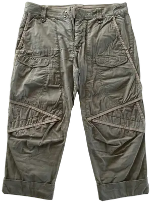 Capri cropped trousers, khaki beige