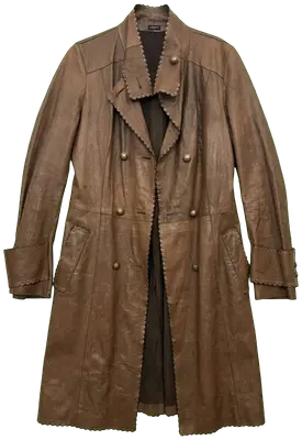 Joseph brown leather coat, French size 36. Normal wear, imperfections barely visible when worn. Measurements in photo