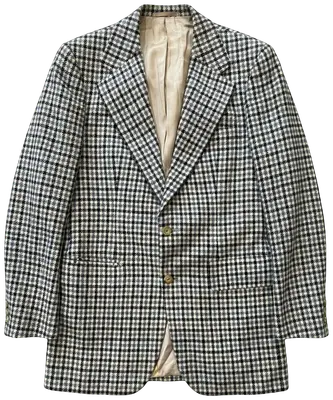 Men's 100% cashmere blazer in multi-color houndstooth pattern, tailored for The Scotch House.