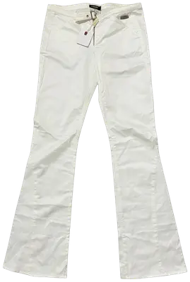 Pantalon évasé blanc Versace Jeans Couture neuf avec étiquettes.